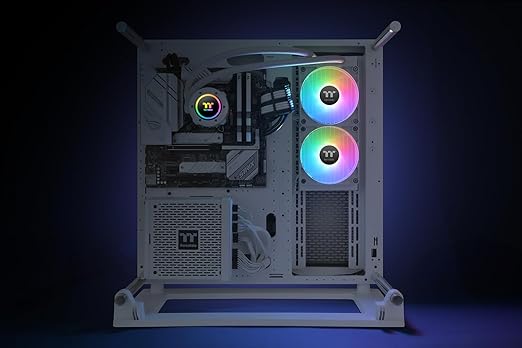 Thermaltake TH240 V2 ARGB Sync/AlO Liquid Cooler/Fan 120mm*2/PWM 500~2000 RPM/Mirror Waterblock/MB ARGB Sync Control/White, CL-W364-PL12SW-A
