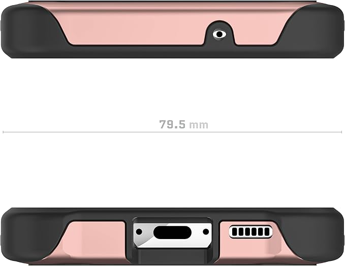 Ghostek ATOMIC slim Galaxy S23 Case for Women Girls with Clear Back and Lightweight Aluminum Bumper for Heavy Duty Protection Protective Phone Cover Designed for 2023 Samsung Galaxy S23 (6.1in) (Pink)