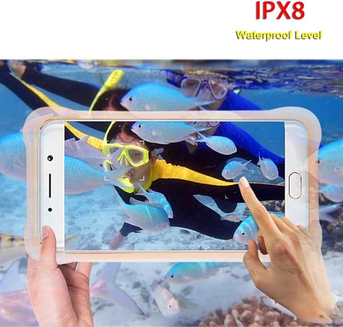 Underwater Photography Waterproof Phone Case Pouch for Android 5.0-5.2 Enhanced Underwater Cell Phone Dry Bag with Armband O Lens Ring Full Sealed Waterproof Case IPX8 Certified