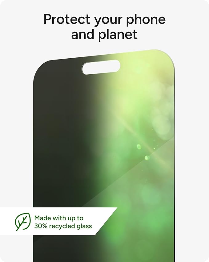 ZAGG Glass Elite Privacy iPhone 15 Pro Screen Protector - 5X Stronger with Reinforced Edges, 2-Way Privacy Filter, Scratch & Smudge-Resistant Surface, InvisibleShield, Easy to Install
