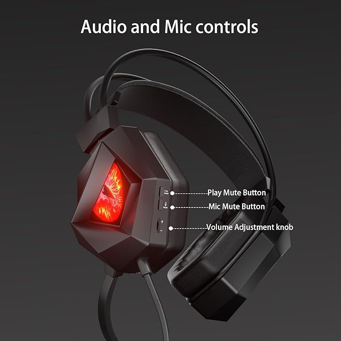 E-Gaming Level Headphone and Headset for PS5, PC and Laptop, 7.1 Surround Sound, Dual EQ & Noise Cancel, Lightweight, Low Latency, Over Ear Headphone (USB Type-A)