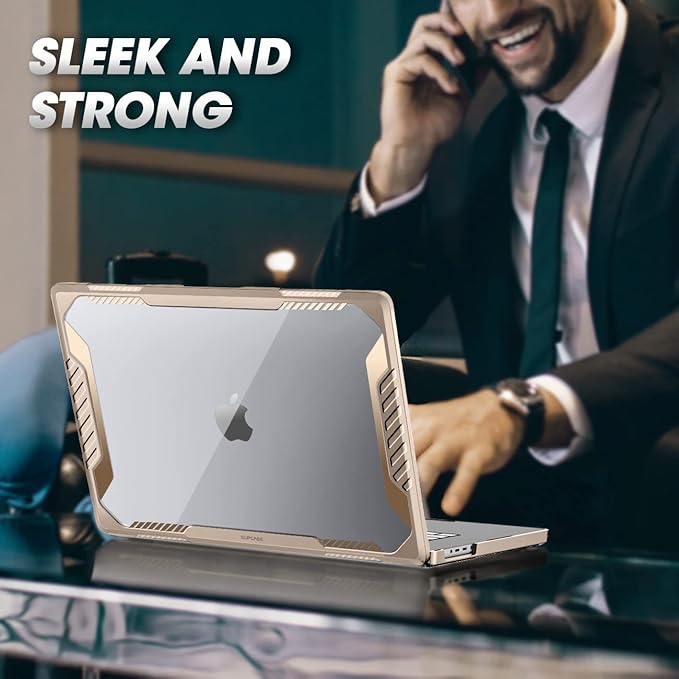 SUPCASE for MacBook Pro 14 Inch Case 2025-2021 (Unicorn Beetle), M5/M4/M3/M2/M1 Pro/Max A3434 A3185 A3401 A3112 A2918 A2992 A2779 A2442 Rugged Hard Shell Protective Cover for MacBook Pro 14", Tan