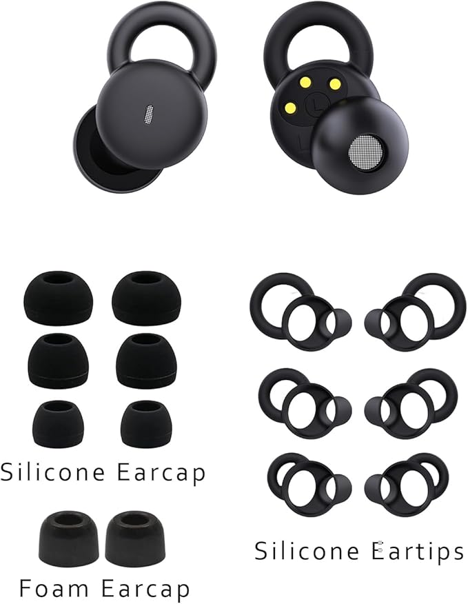 Sleep Earbuds, Comfortable Sleeping Headphones Small Design for Side Sleepers Invisible Buds Wireless Bluetooth Earphones for Noise Blocking Snoring