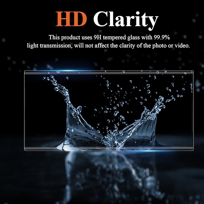 YWXTW 3 Pack for Samsung Galaxy S23 Ultra Camera Lens Protector, 9H Tempered Glass S23 Ultra Camera Cover, Anti Scratch, Case Friendly
