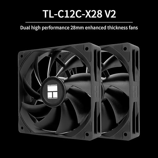 Thermalright Peerless Assassin 120 Vision Black CPU Cooler, PC Heatsink Cooler 6 Heat Pipes, 2.8’’ Magnetic Display Screen with 320x240 Resolution,for AM4/AM5,Intel LGA1700/1851/115x