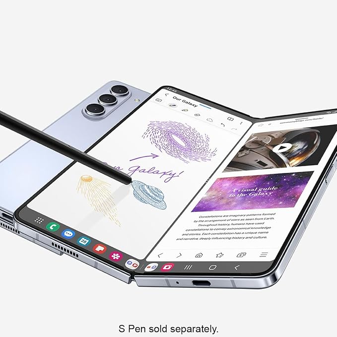 Samsung Galaxy Z Fold 5 5G US Version, 512GB, ICY Blue - Unlocked (Renewed)