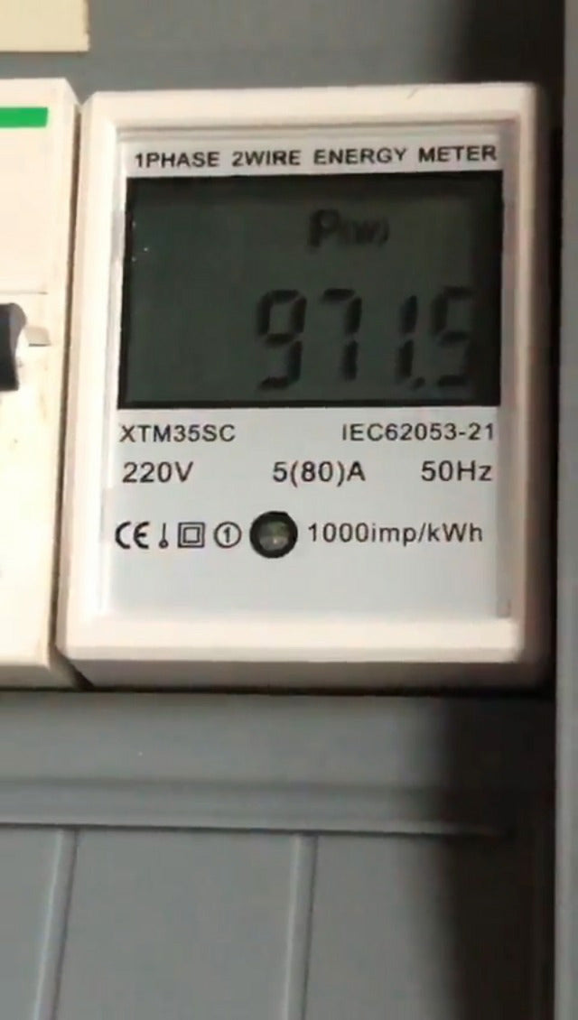 Electric Meter KWh Meter Digital 1 Phase 2 Wire 2P DIN Rail Electronic Kilowatt Hour kwh Meter 220V 5(80) A 50Hz