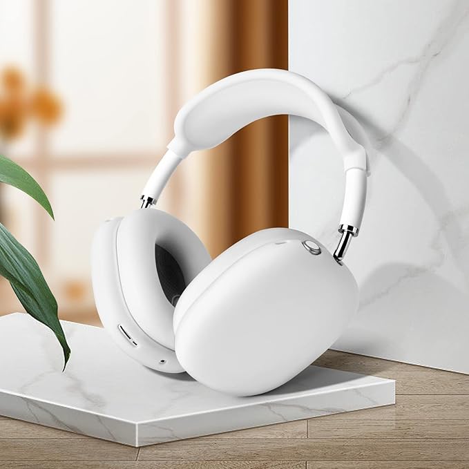 Case for Airpods Max Headphones, Ear Pad Case Cover/Ear Cups Co ver/Headband for AirPods Max (USB-C/Lightning)(2024/2020), Silicone for Apple Airpod Max, Accessories Cases(White)