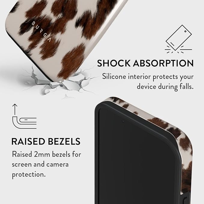 BURGA Phone Case for iPhone 15 - Cute, Trendy, Aesthetic, Pattern Phone Cover, Hard Shell Protection - fits Apple iPhone 15 Case for Women and Men