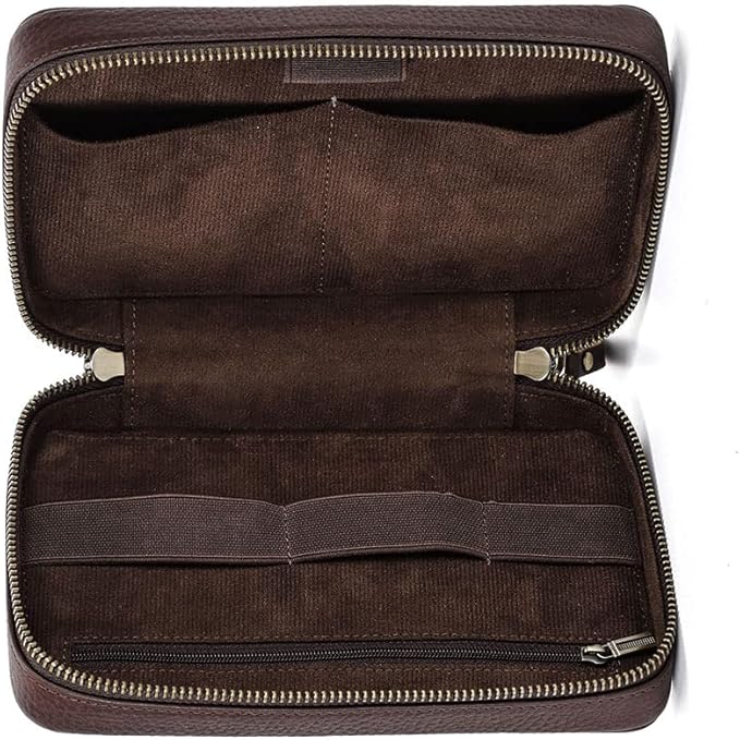 CONTACTS Electronic Organizer Travel Tech Case Leather Electronics Accessories Storage Box Vintage Portable Holder for Phone Charger Cables