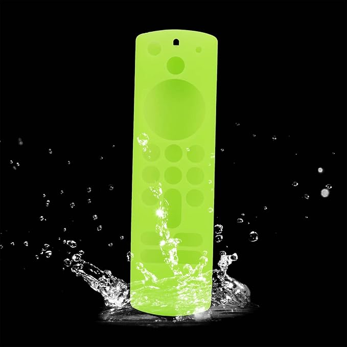 LEFXMOPHY Glow Green Remote Case Replacement for TV Stick Voice Remote (3rd Gen) 2021 Release, Silicone Protective Case Sleeves with Lanyard Glow in Dark