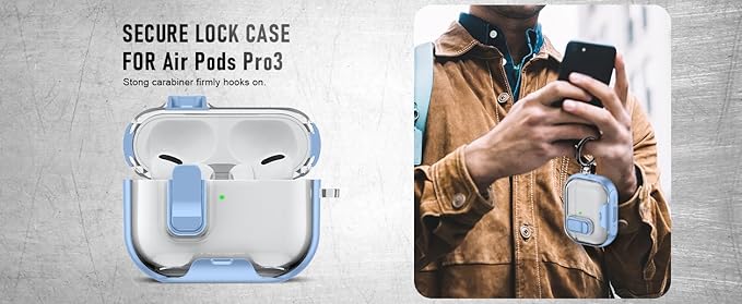 for AirPods Pro 3 Case (2025) with Phone Stand & Cleaner Kit, Cute Soft Silicone Cover for AirPods Pro 3rd Genera case with Keychain for Women Men with Keychain for Airpod Pro case(2025) Light Blue