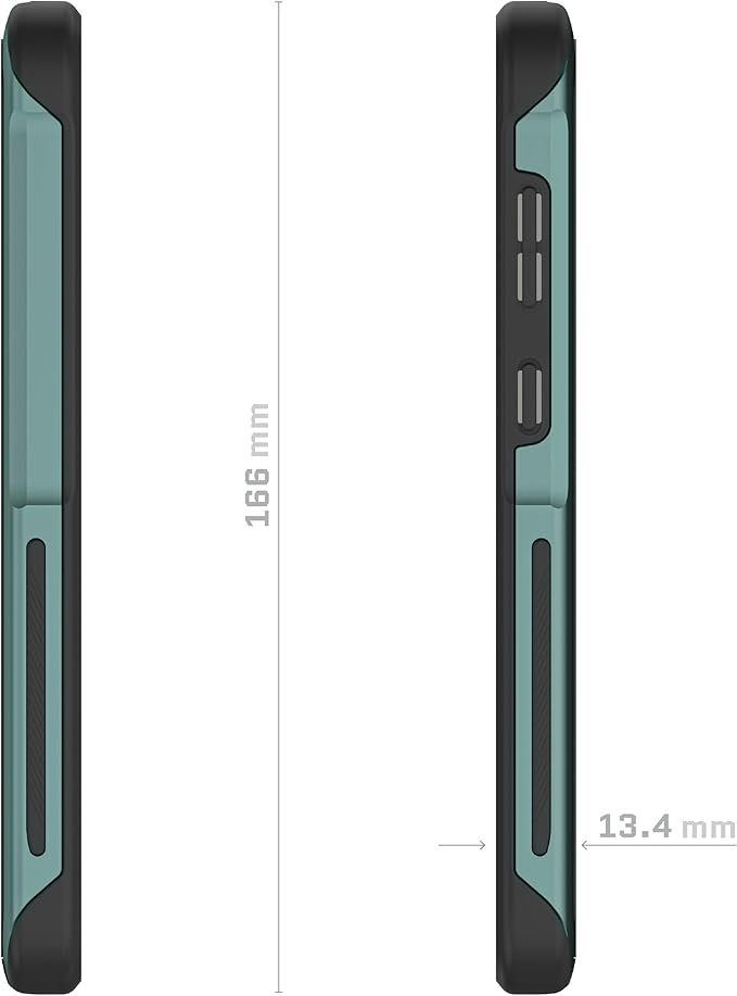Ghostek Atomic Slim Galaxy S23 Plus Phone Case with Shockproof Military Grade Aluminum Bumper, Clear Back and Wireless Charging Cover Compatible with Samsung S23+ (6.6") (Green)