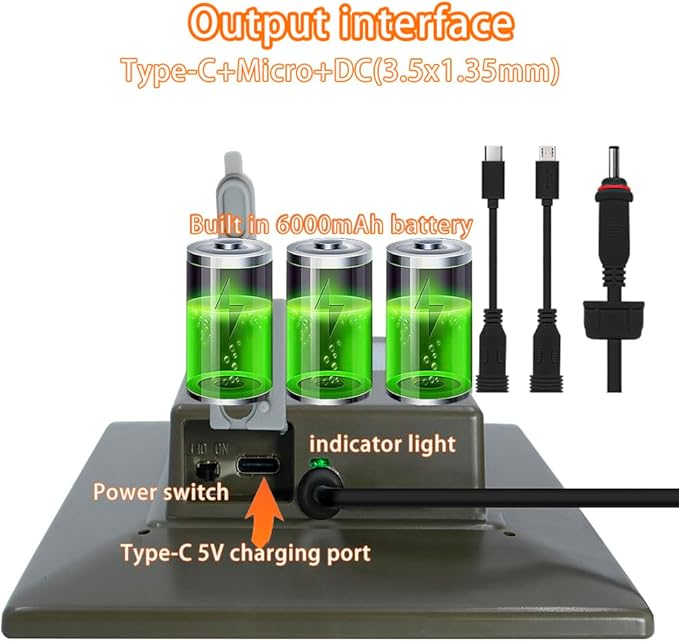 3W/5V Solar Panel with Biuld-in 6000mAh Batteries,Compatible with Blink Camera,for Blink Outdoor 4(4th Gen)/Outdoo/Indoor (3rd Gen) XT3 and XT/XT2 Camera,IP65,with 9.8ft/3m Cable,Easy to Install