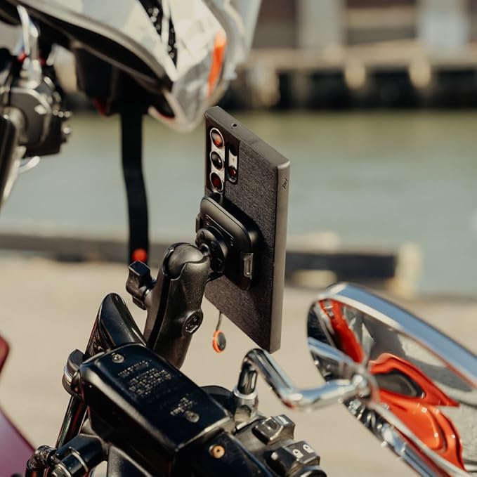 Peak Design Mobile Ball Mount Adapter, Locking, Qi2 Charging, Magnetic Mounting Technology, Works with 1" Ball-and-Socket Phone Mount for Car, Truck, Motorcycle, Boat and More