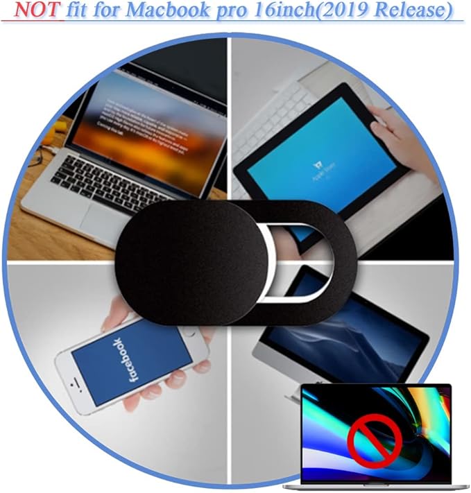 Mesee 50 Pieces Webcam Cover Slider, 0.027-Inch Ultra Thin Web Camera Protective Privacy Covering Slide Stickers for Computer, Laptop, MacBook Pro/Air, iPhone, Tablet, PC, iPad, iMac