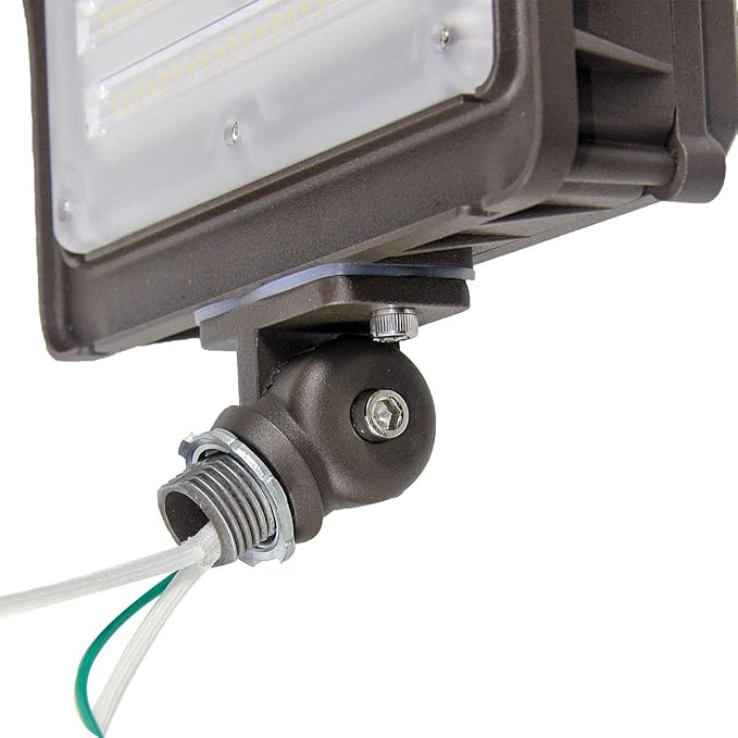 DAKASON 50W LED Flood Light Outdoor, Dusk-to-Dawn Photocell 180° Adjustable Knuckle, 6500LM 5000K Replaces 150-200W HPS/MH, IP65 Waterproof Outdoor Security Lighting Fixture, 100-277Vac, ETL Listed