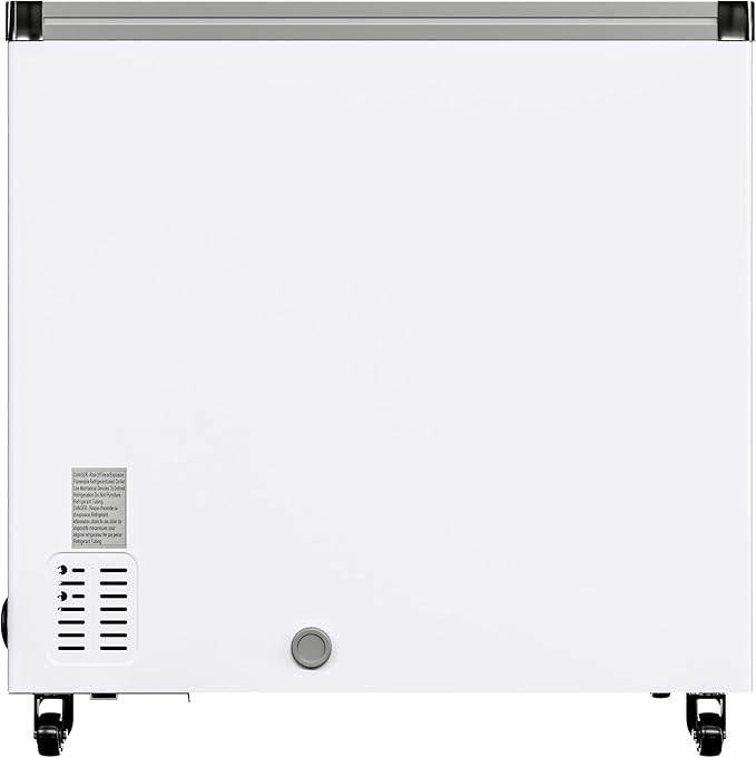 KoolMore 33 in. Flat‑Top Ice Cream Display Freezer, 7 Cu. Ft. Commercial Chest Freezer with Sliding Glass Doors, ETL Listed in White