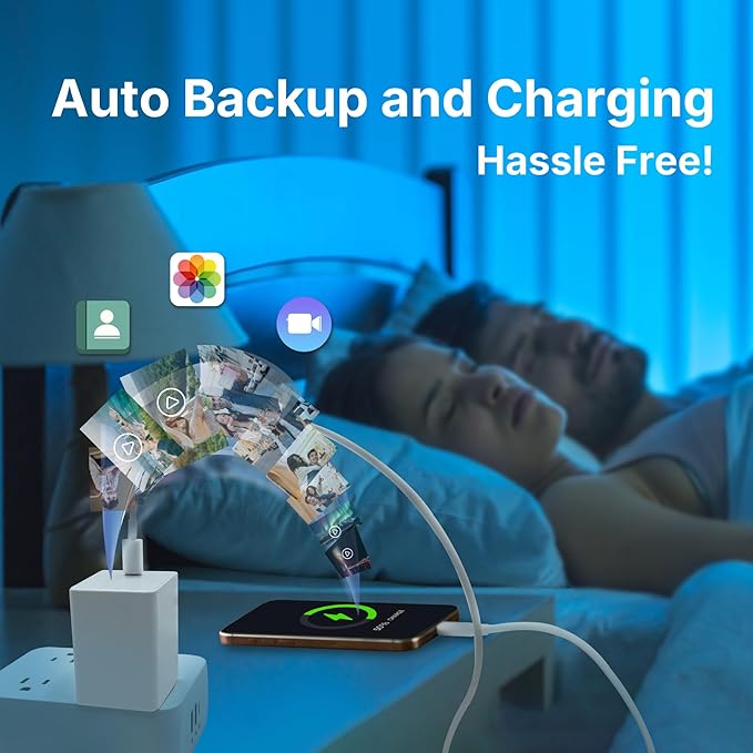 USB-C Charger iPhone Flash Drive: 65W Fast Charging, 512GB Apple MFi Certified for iPad, Android, Laptop, MacBook, Backup Storage, External Memory, PD Power Adapter, iXCharger