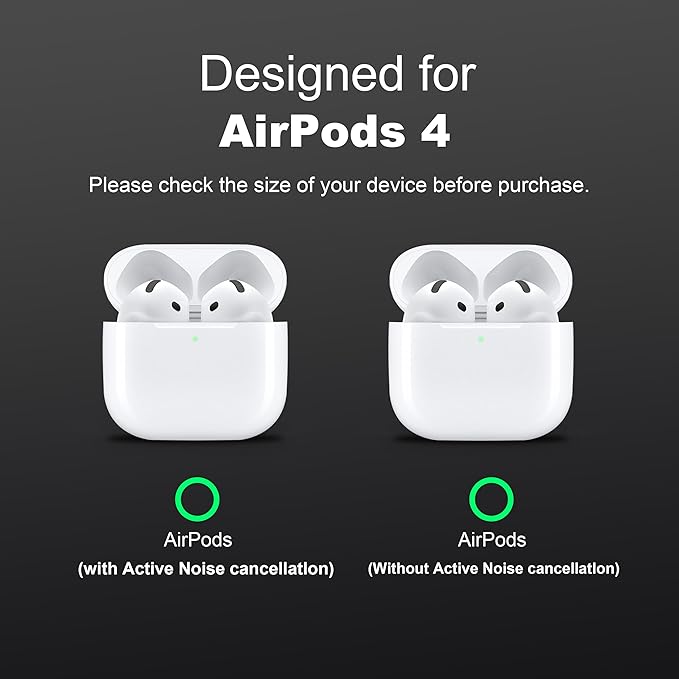 RFUNGUANGO for AirPods 4th Generation Case, Compatible with AirPods 4th Generation Case (2024), Military-Grade Drop Protection, Comes with Cleaning Kit, Comes with Phone Holder Function -Black