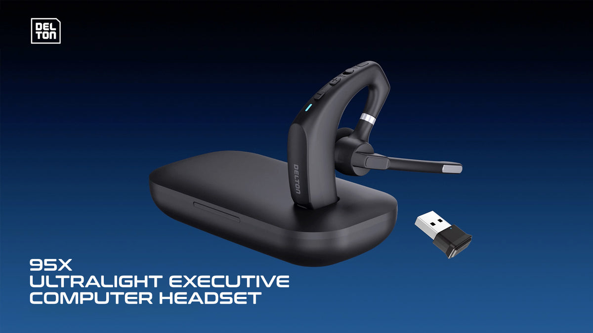 Delton 95X Bluetooth Mono Computer Headset with Charging Case