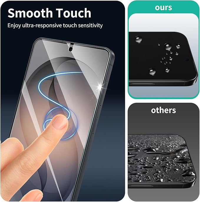 3+3-Pack, Screen Protector and Camera Lens Protector for Samsung Galaxy S26+/S26 Plus, Tempered Glass Film, Impact-Protection, HD, Anti-Scratch, 9H Hardness, Case Friendly, Bubble Free