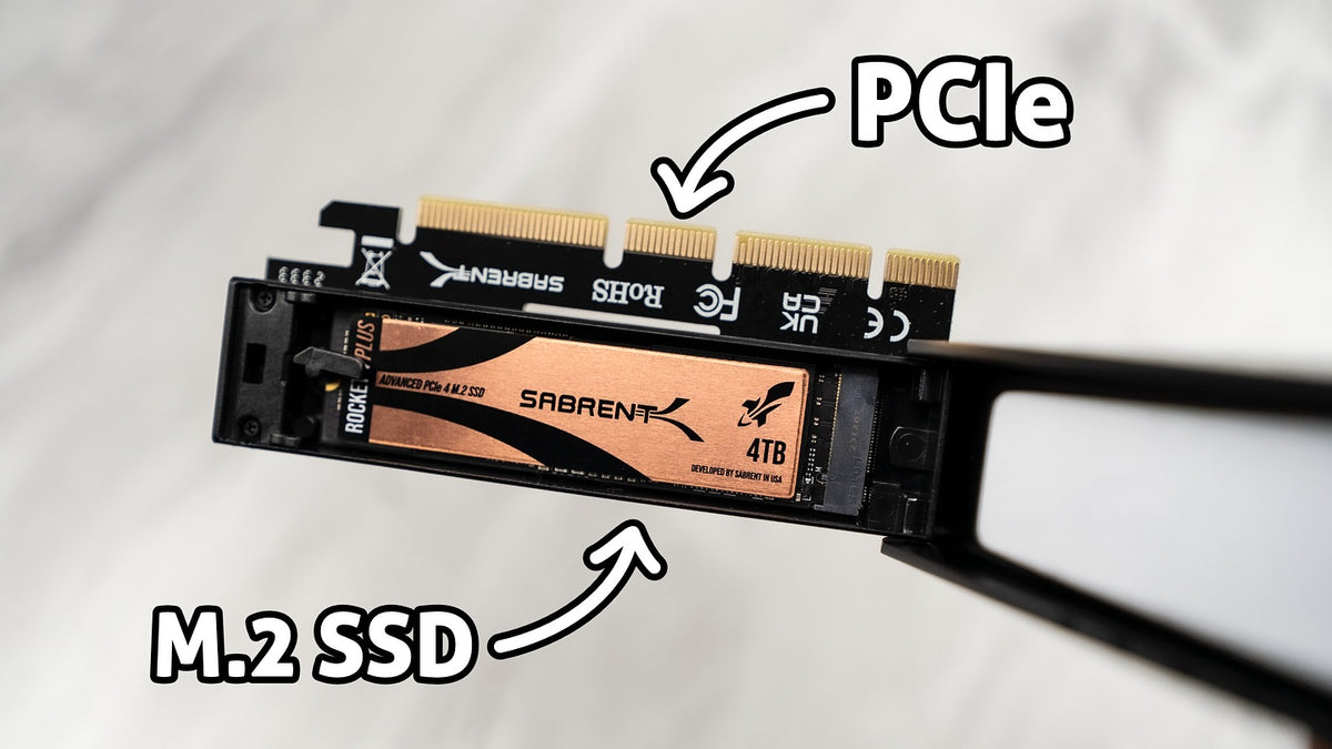 SABRENT M.2 NVMe SSD to PCIe x16 Adapter Card, Gen5, Heatsink