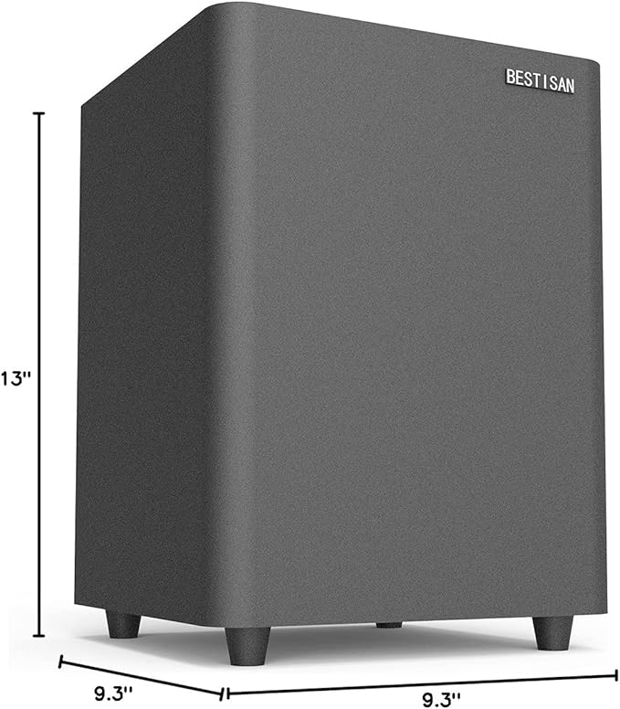 BESTISAN 6.5’’ Subwoofer, Powered Home Audio Sub woofer with Deep Bass in Compact Design, for Studio and Home Theater, Black,SW65C