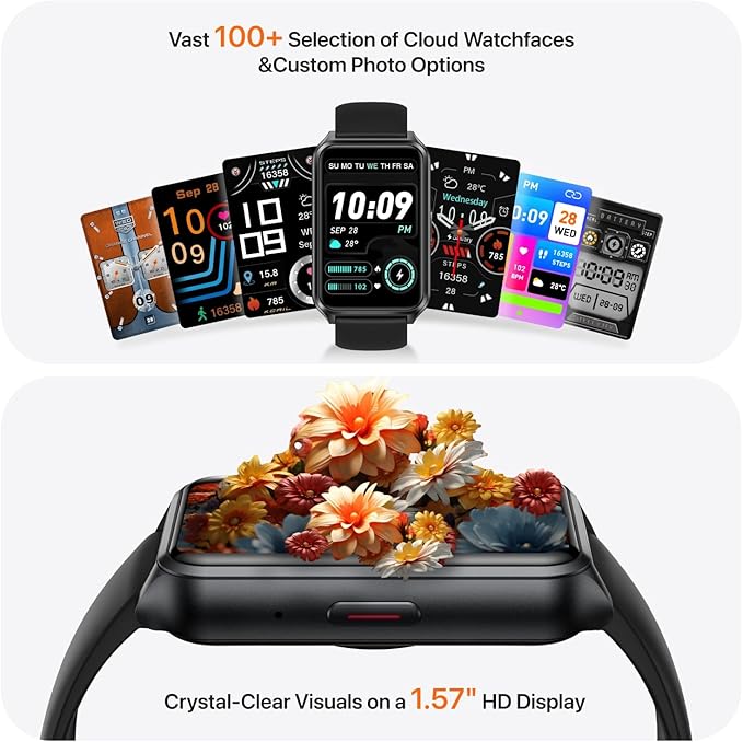 Smart Watch Fitness Tracker with Make Call 24/7 Heart Rate Blood Pressure Sleep Monitor, 100+ Sports Modes, Calorie Step Counter for Walking, IP68 Waterproof, Smart Watches for Men Women
