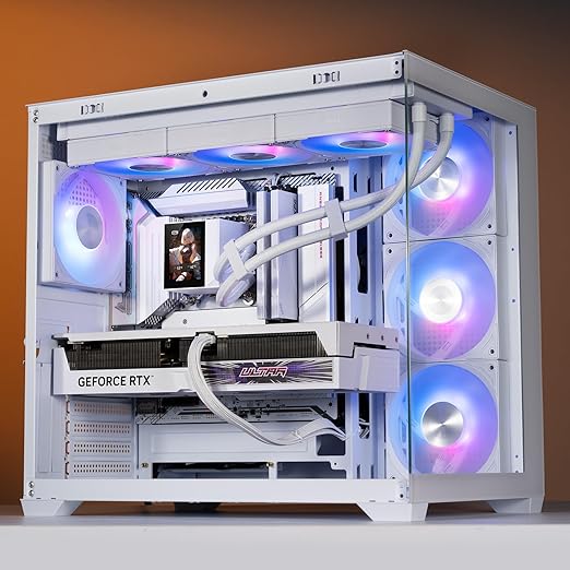PCCOOLER CPU Cooler, 360mm AIO Liquid Cooling, High-Performance Pump, 2.4” IPS Display, CPS ARGB Water Cooling with Quiet F5 R120 Fans(DC360 White)