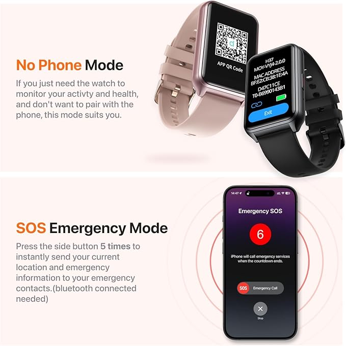 Smart Watch Fitness Tracker with Make Call 24/7 Heart Rate Blood Pressure Sleep Monitor, 100+ Sports Modes, Calorie Step Counter for Walking, IP68 Waterproof, Smart Watches for Men Women