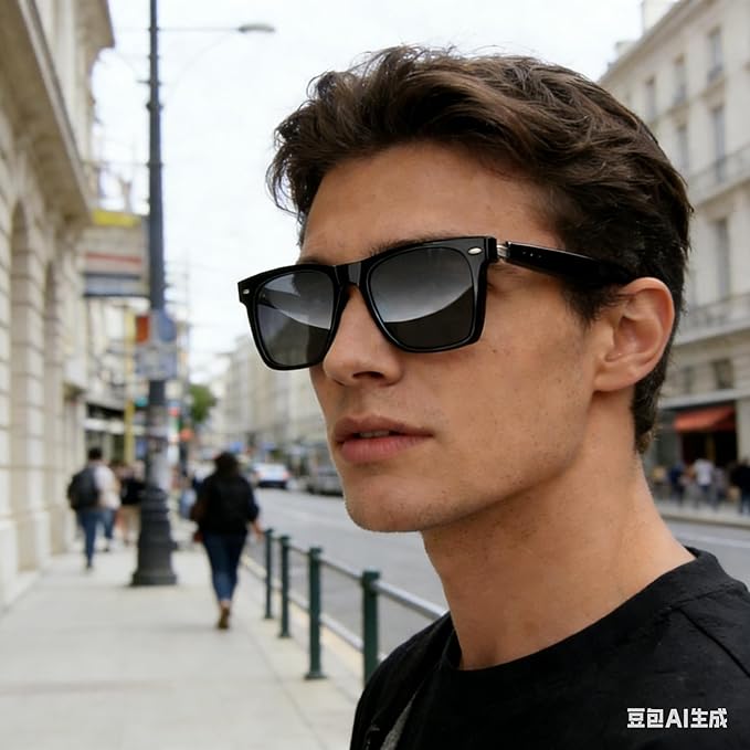 Blackview Smart Glasses, Polarized Bluetooth Sunglasses with Speaker, Voice Control, UV Protection, Anti Blue Light Lens