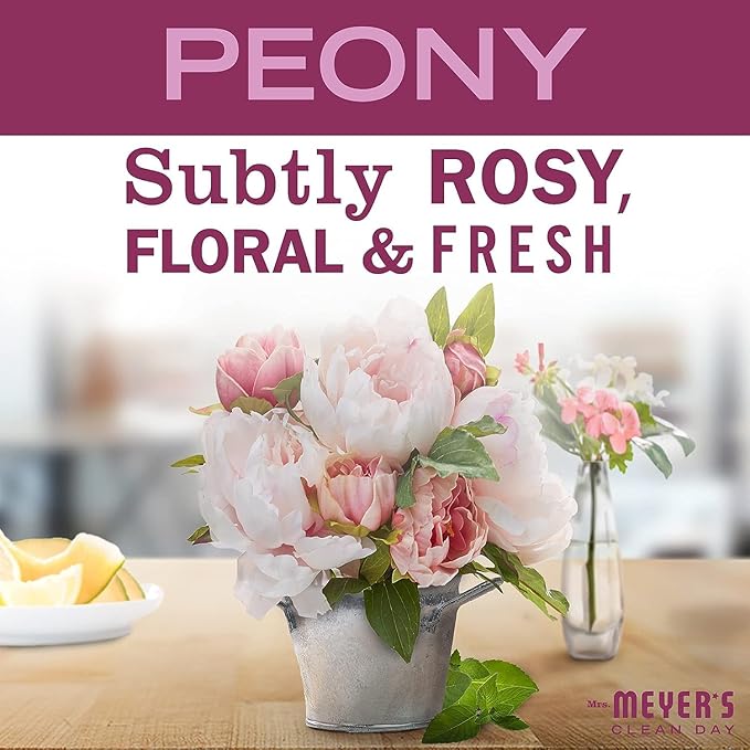 Mrs. MEYER'S CLEAN DAY Variety, 2 Liquid Hand Soap 12.5 OZ, 1 Liquid Dish Soap, 16 FL OZ (Peony)