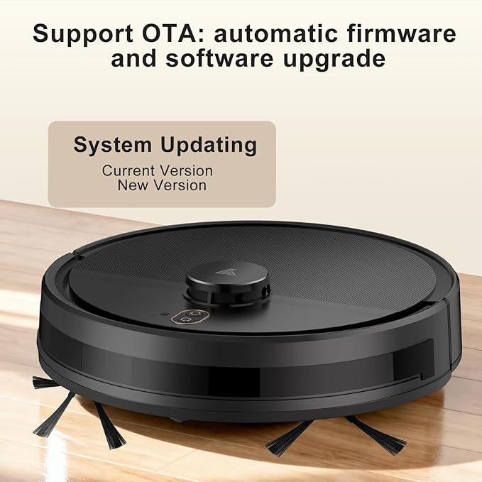 2025 Robot Vacuum Cleaner Intelligent Laser Navigation Rapid Mapping 120-Minute Battery Life Personalised Cleaning Settings Powerful Suction Pet Hair Removal Suitable for All Floor Types-Black