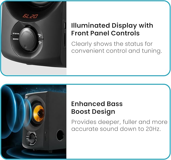 Acoustic Audio AA5170 Home Theater 5.1 Bluetooth Speaker System 700W with Powered Sub