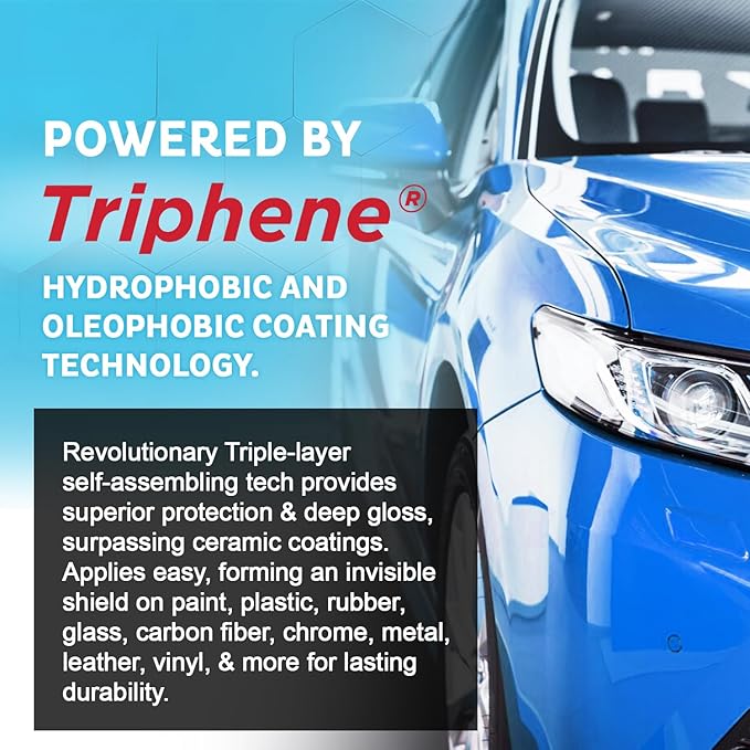 MAXLONE ™ Car Spray with Triphene® Technology, Quick Spray & Wipe Waterless Detailer - Clean, Shine, Protect Paint, Glass, Wheels, Trim Without Pre-Washing (20oz, 1 Gallon with 8 Micro Fiber Cloth)