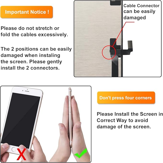 LL TRADER Screen Replacement for iPhone 16 Plus 6.7" LCD Retina FHD Display COF Touch Screen Digitizer with Repair Tool Kits, Waterproof Tape, Screen Protector