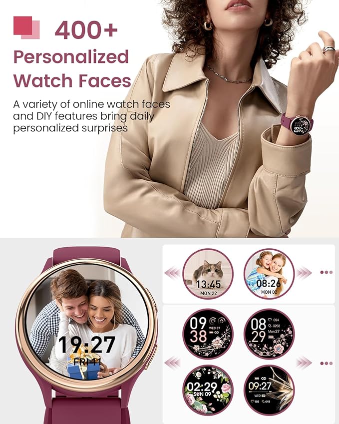 Smart Watches for Women & Men (Answer/Make Calls), Activity Smart Watch with 24/7 Heart Rate, Sleep Monitor, 400+ Watch Face, 70+ Sport Modes, Waterproof Fitness Tracker Smartwatchfor Android & iPhone
