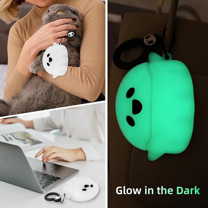 for AirPods Pro 3 Case 2025 Cute, Luminous Funny 3D Ghost Case Designed for Apple AirPods Pro 3rd Generation, Soft Silicone Anime AirPods Pro 3 Cases Cover for Women Men Kids Teens Girls Boys