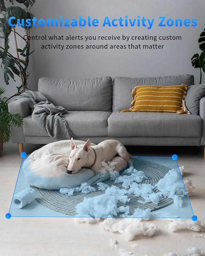 2K Indoor Security Camera for Home Security, AI Voice Change for 2-Way Talk, Motion Detection, Night Vision, 24/7 SD Recording/Cloud Storage, WiFi Home Camera (White)