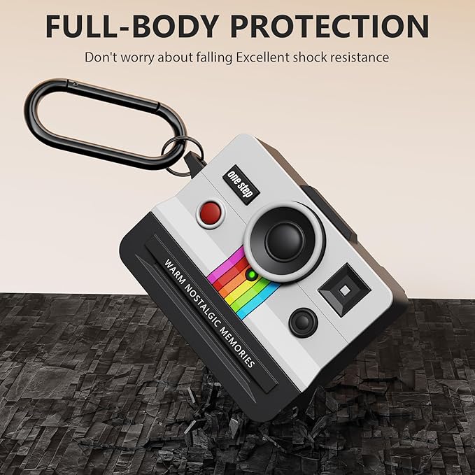 Case for Apple AirPods Pro 2 Cases with Camera Cover Compatible Anti-Drop Silicone Cover AirPods Pro Accessories Kit Cleaning Tools for Earbuds Keychain Earphone Cases (White, Airpods Pro 2/1 Case)