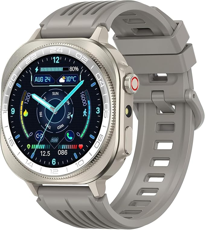 Smart Watch, 1.43" Bluetooth 5.4 Call Military Smartwatch for Men Women, 130+ Sports Modes, 60+Days Flashlight, 24/7 Heart Rate/Sleep Monitor, IP68 Waterproof Fitness Watch Tracker for Android iOS