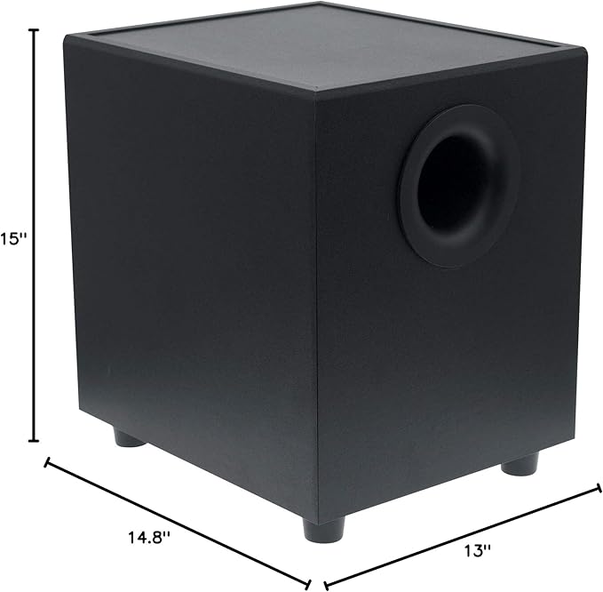 Rockville CT80 8" 70V Commercial Subwoofer, Wall-Mount Bracket, Deep Bass, Wide Frequency, Durable Build, for Restaurants and Conference Rooms