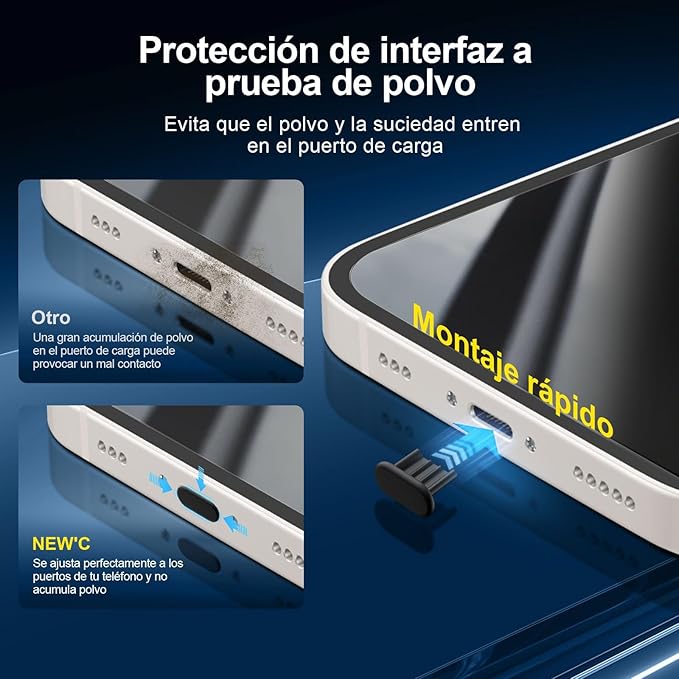 NEW'C 3x Privacy for iPhone 14 Plus Screen Protector (6.7 inches)+ 3x Camera Lens Protector, Sensor Protection,Case Friendly Tempered Glass Film +Dust Plug - Enhanced Privacy Angle of 28 Degrees