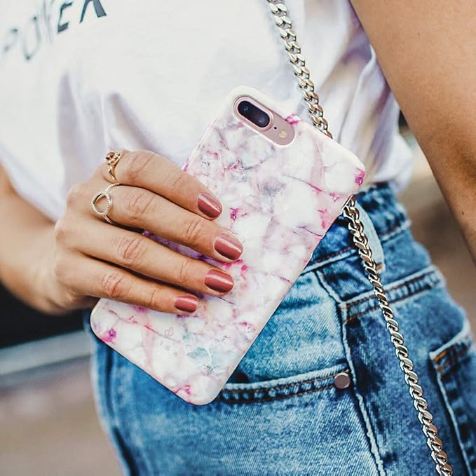BURGA Phone Case for iPhone 12 - Cute, Trendy, Aesthetic, Pattern Phone Cover, Hard Shell Protection - fits Apple iPhone 12 Case for Women and Men