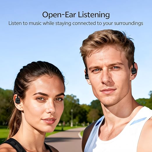 Bone Conduction Headphones, Open-Ear Bluetooth Wireless Sport Earphones for Running, Workouts - Sweat Resistant, Secure Comfortable Fit