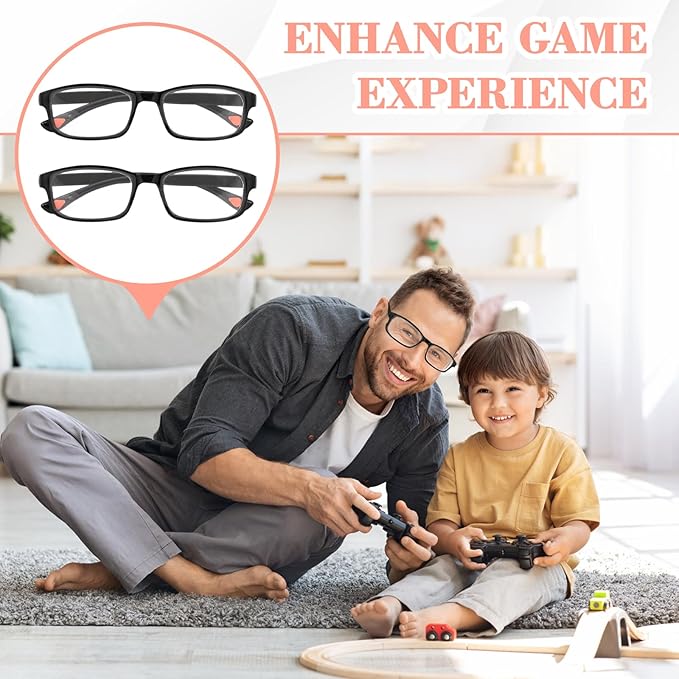 2 Pcs Auto Focus Glasses, Automatic Zoom Reading Intelligent Self Adjusting Presbyopia Anti-Blue Light Glass Adjustable Presbyopic Color-Changing Smart Look Far And Near For Men Women(Black)