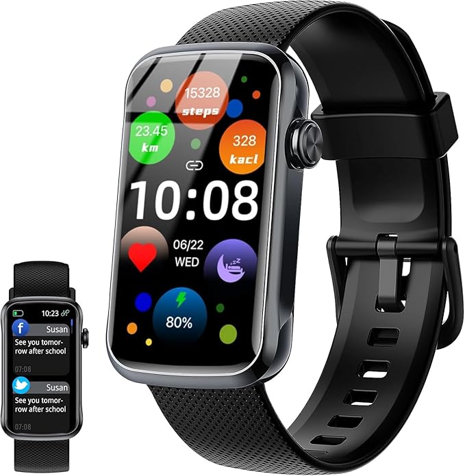 Fempoin Smart Watch, 1.47" HD Smartwatch for Women Men with 28 Sport Modes, IP68 Waterproof Fitness Tracker with 24/7 Heart Rate/Sleep/SpO2 Monitor, Step Tracker,
