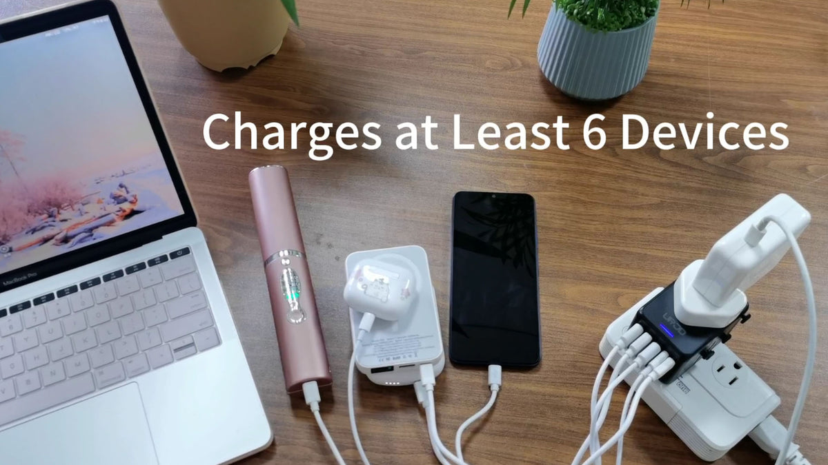 Universal Travel Adapter, 35W PD Fast Charging, 5 USB C/A Ports