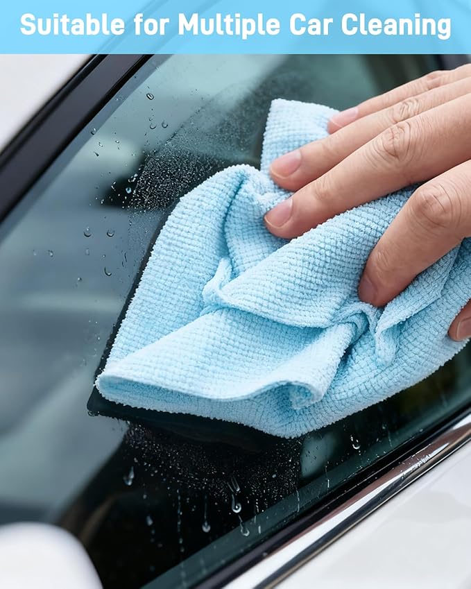 XINDELL Microfiber Cleaning Cloth Roll – 150 Pack 12"x12", Tear-Off Microfiber Towels, Lint-Free, Ultra Absorbent Car Detailing & Cleaning Cloths – Blue